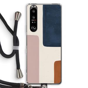 CaseCompany Geo #5: Sony Xperia 1 III Transparant Hoesje met koord