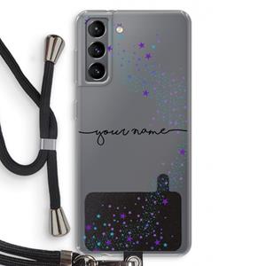 CaseCompany Sterren: Samsung Galaxy S21 Transparant Hoesje met koord