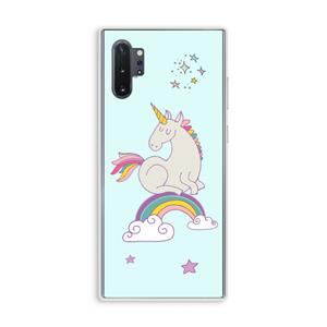 CaseCompany Regenboog eenhoorn: Samsung Galaxy Note 10 Plus Transparant Hoesje
