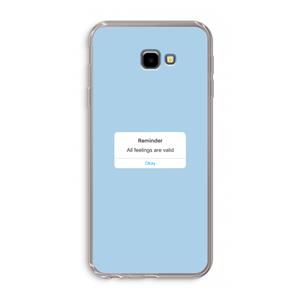 CaseCompany Reminder: Samsung Galaxy J4 Plus Transparant Hoesje