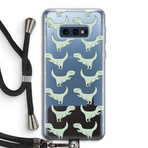 CaseCompany Dinos: Samsung Galaxy S10e Transparant Hoesje met koord