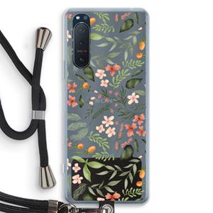 CaseCompany Sweet little flowers: Sony Xperia 5 II Transparant Hoesje met koord