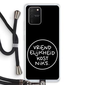 CaseCompany Vriendelijkheid: Samsung Galaxy S10 Lite Transparant Hoesje met koord