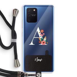 CaseCompany Pink Bouquet: Samsung Galaxy Note 10 Lite Transparant Hoesje met koord