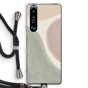 CaseCompany Geo #6: Sony Xperia 1 III Transparant Hoesje met koord