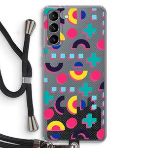 CaseCompany 8-bit N°2: Samsung Galaxy S21 Transparant Hoesje met koord