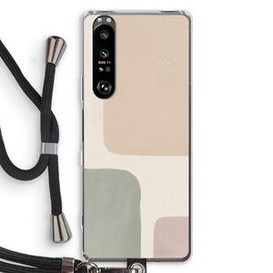 CaseCompany Geo #7: Sony Xperia 1 III Transparant Hoesje met koord