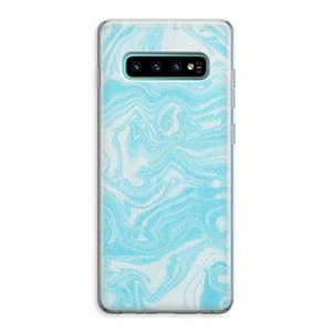 CaseCompany Waterverf blauw: Samsung Galaxy S10 Plus Transparant Hoesje