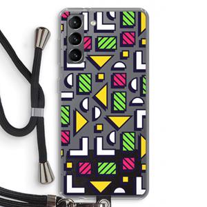 CaseCompany 8-bit N°4: Samsung Galaxy S21 Transparant Hoesje met koord