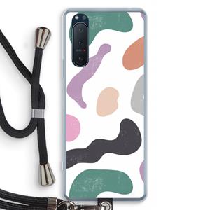 CaseCompany Memphis Shapes: Sony Xperia 5 II Transparant Hoesje met koord