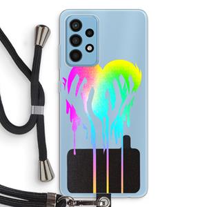 CaseCompany Hold My Heart: Samsung Galaxy A52 Transparant Hoesje met koord