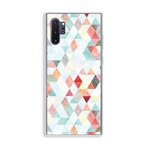 CaseCompany Gekleurde driehoekjes pastel: Samsung Galaxy Note 10 Plus Transparant Hoesje