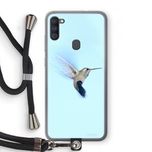 CaseCompany Kolibri: Samsung Galaxy A11 Transparant Hoesje met koord