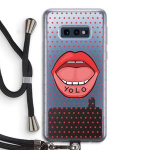 CaseCompany Yolo Denise: Samsung Galaxy S10e Transparant Hoesje met koord