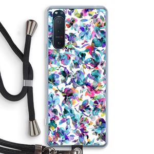 CaseCompany Hibiscus Flowers: Sony Xperia 5 II Transparant Hoesje met koord