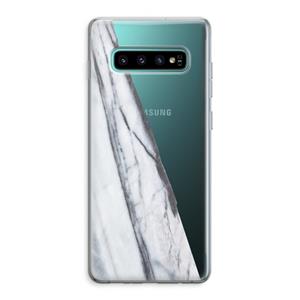 CaseCompany Gestreepte marmer: Samsung Galaxy S10 Plus Transparant Hoesje