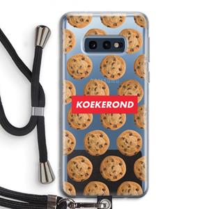 CaseCompany Koekerond: Samsung Galaxy S10e Transparant Hoesje met koord
