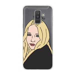 CaseCompany Mary Kate: Samsung Galaxy A6 Plus (2018) Transparant Hoesje