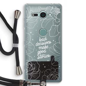 CaseCompany Good stories: Sony Xperia XZ2 Compact Transparant Hoesje met koord