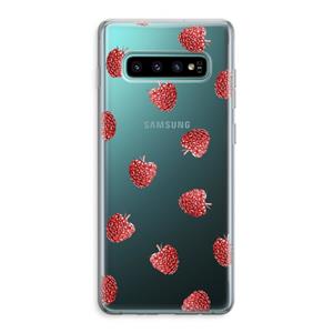 CaseCompany Framboosjes: Samsung Galaxy S10 Plus Transparant Hoesje