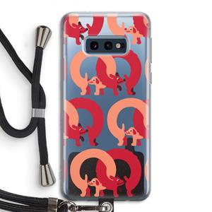 CaseCompany Dogs: Samsung Galaxy S10e Transparant Hoesje met koord