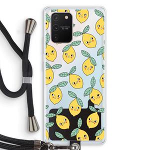 CaseCompany Citroenen: Samsung Galaxy S10 Lite Transparant Hoesje met koord