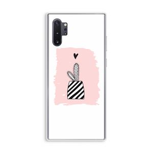 CaseCompany Zwart-wit cactus: Samsung Galaxy Note 10 Plus Transparant Hoesje