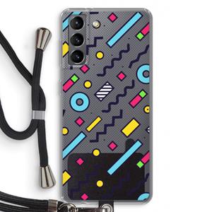 CaseCompany 8-bit N°8: Samsung Galaxy S21 Transparant Hoesje met koord