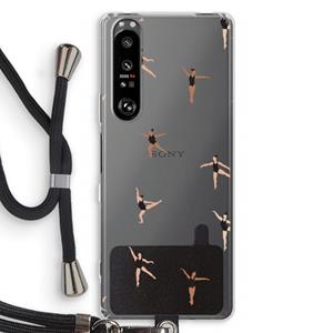 CaseCompany Dancing #1: Sony Xperia 1 III Transparant Hoesje met koord