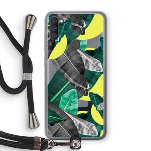 CaseCompany Fantasie jungle: Samsung Galaxy A11 Transparant Hoesje met koord