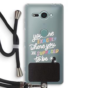 CaseCompany Right Place: Sony Xperia XZ2 Compact Transparant Hoesje met koord