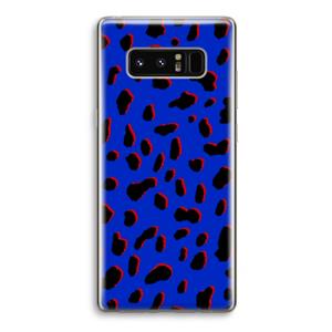 CaseCompany Blue Leopard: Samsung Galaxy Note 8 Transparant Hoesje