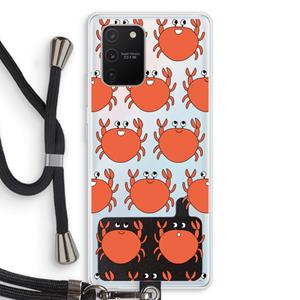 CaseCompany Krab: Samsung Galaxy S10 Lite Transparant Hoesje met koord