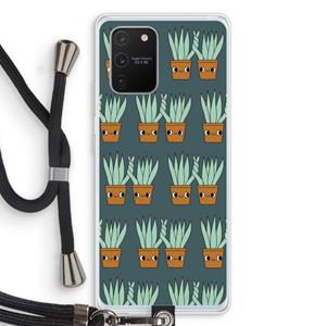 CaseCompany Sansevieria: Samsung Galaxy S10 Lite Transparant Hoesje met koord