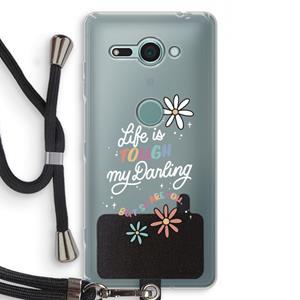CaseCompany Tough Life: Sony Xperia XZ2 Compact Transparant Hoesje met koord