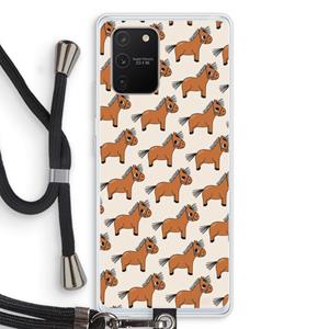 CaseCompany Pony: Samsung Galaxy S10 Lite Transparant Hoesje met koord