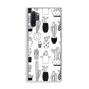 CaseCompany Cactusmotief: Samsung Galaxy Note 10 Plus Transparant Hoesje