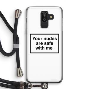 CaseCompany Safe with me: Samsung Galaxy J8 (2018) Transparant Hoesje met koord