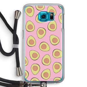 CaseCompany Dancing avocados: Samsung Galaxy S6 Transparant Hoesje met koord