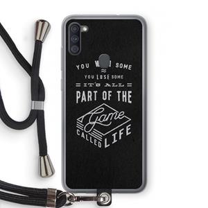 CaseCompany Life: Samsung Galaxy A11 Transparant Hoesje met koord