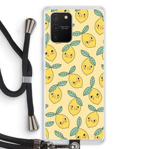 CaseCompany Citroenen: Samsung Galaxy S10 Lite Transparant Hoesje met koord