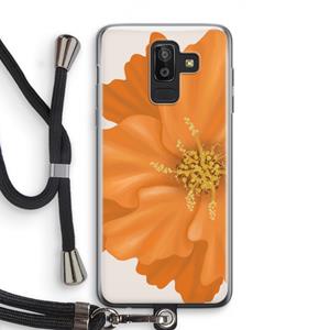 CaseCompany Orange Ellila flower: Samsung Galaxy J8 (2018) Transparant Hoesje met koord