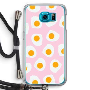 CaseCompany Dancing eggs: Samsung Galaxy S6 Transparant Hoesje met koord