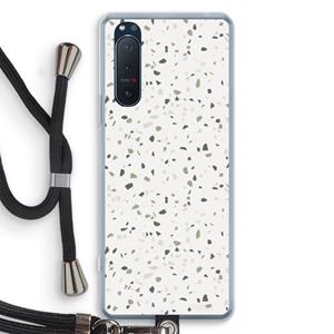 CaseCompany Terrazzo N°14: Sony Xperia 5 II Transparant Hoesje met koord