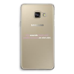 CaseCompany uw waarde daalt niet: Samsung A3 (2017) Transparant Hoesje