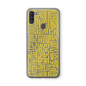 CaseCompany Majorelle Blue Print: Samsung Galaxy A11 Transparant Hoesje