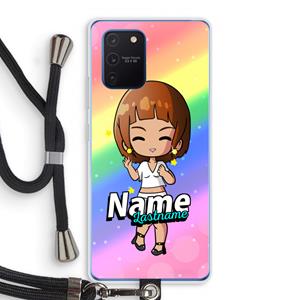 CaseCompany Chibi Maker vrouw: Samsung Galaxy Note 10 Lite Transparant Hoesje met koord