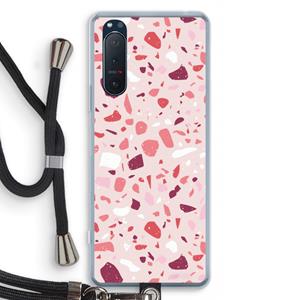 CaseCompany Terrazzo N°15: Sony Xperia 5 II Transparant Hoesje met koord