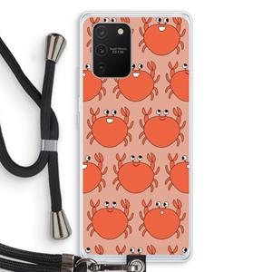 CaseCompany Krab: Samsung Galaxy S10 Lite Transparant Hoesje met koord