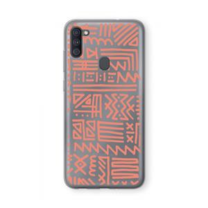 CaseCompany Marrakech Pink: Samsung Galaxy A11 Transparant Hoesje